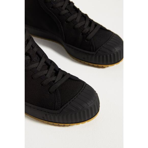 New Anthropologie Komrads Partizan Black Sneakers - Size 6.5 - Picture 2 of 8